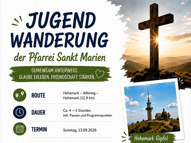 Jugendwanderung der Pfarrei Sankt Marien